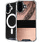 Rose Gold and Black Marble iPhone 16 MagSafe Case