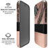 Rose Gold and Black Marble iPhone 16 Magsafe Impact Case