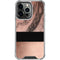 Rose Gold and Black Marble iPhone 16 Pro Clear Case