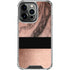 Rose Gold and Black Marble iPhone 16 Pro Clear Case