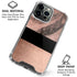 Rose Gold and Black Marble iPhone 16 Pro Clear Case