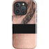 Rose Gold and Black Marble iPhone 16 Pro Impact Case