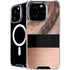 Rose Gold and Black Marble iPhone 16 Pro MagSafe Case