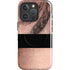 Rose Gold and Black Marble iPhone 16 Pro Magsafe Impact Case
