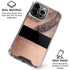 Rose Gold and Black Marble iPhone 16 Pro Max Clear Case
