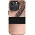 Rose Gold and Black Marble iPhone 16 Pro Max Impact Case
