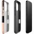 Rose Gold and Black Marble iPhone 16 Pro Max Impact Case