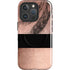 Rose Gold and Black Marble iPhone 16 Pro Max Magsafe Impact Case