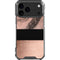 Rose Gold and Black Marble iPhone 18 Pro Max Clear Case
