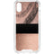 Rose Gold and Black Marble iPhone XS Clear Case