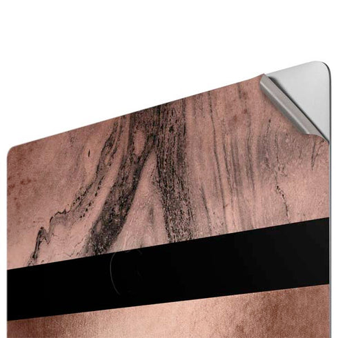 Rose Gold and Black Marble Apple MacBook Pro 16-inch Skin