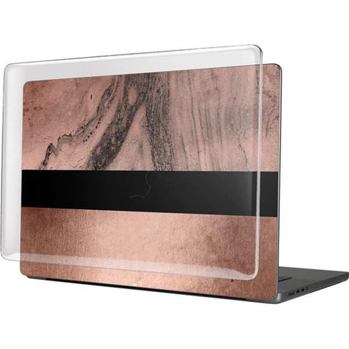 Rose Gold and Black Marble MacBook Cases