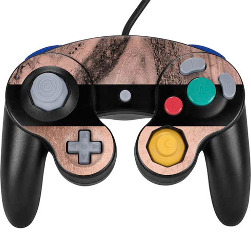 Rose Gold and Black Marble Nintendo Skins