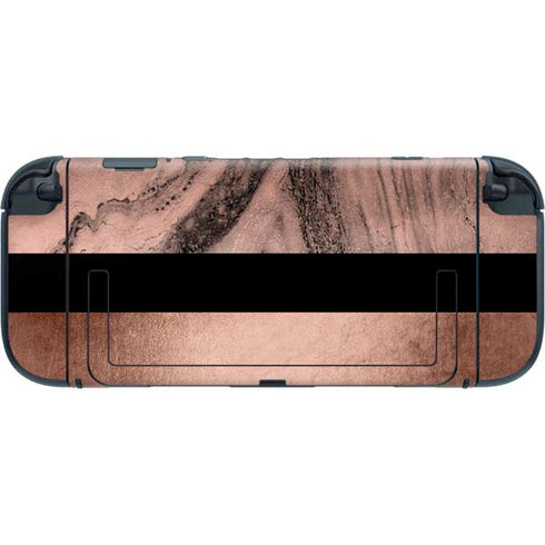 Rose Gold and Black Marble Nintendo Switch 2 (2025) with Joy-Con Skin