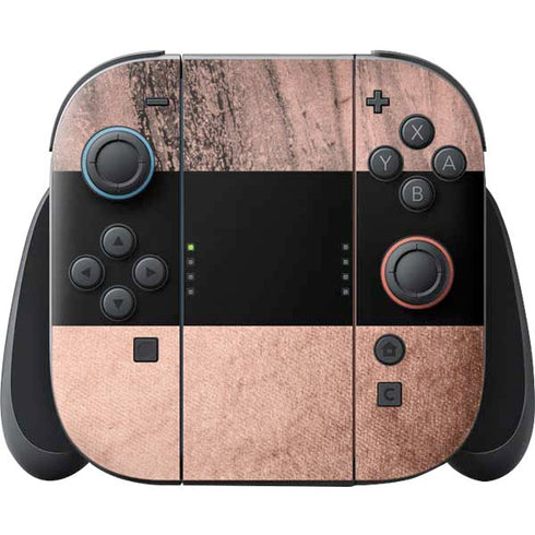 Rose Gold and Black Marble Nintendo Skins