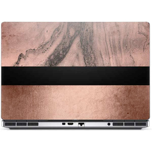 Rose Gold and Black Marble Dell Precision Skin