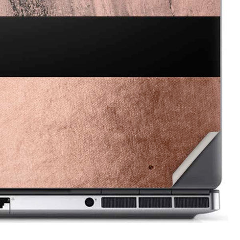 Rose Gold and Black Marble Dell Precision Skin