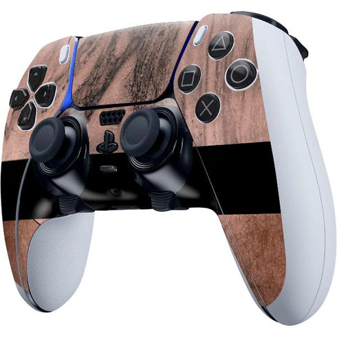 Rose Gold and Black Marble PS5 DualSense Edge Pro Controller Skin