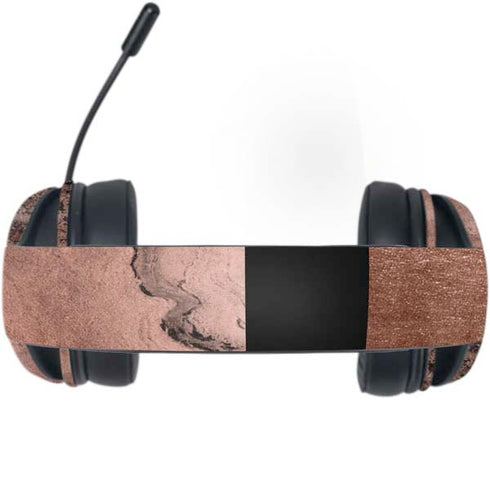 Rose Gold and Black Marble Razer Kraken X Skin