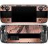 Rose Gold and Black Marble Steam Deck Handheld Gaming Computer OLED Skin