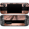Rose Gold and Black Marble Steam Deck Handheld Gaming Computer Skin
