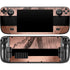 Rose Gold and Black Marble Steam Deck Handheld Gaming Computer Skin