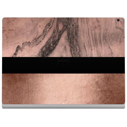 Rose Gold and Black Marble Surface Book 2 15in Skin