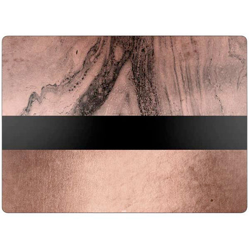 Rose Gold and Black Marble Surface Laptop 7 13.8in Skin