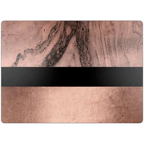 Rose Gold and Black Marble Surface Laptop 7 15in Skin