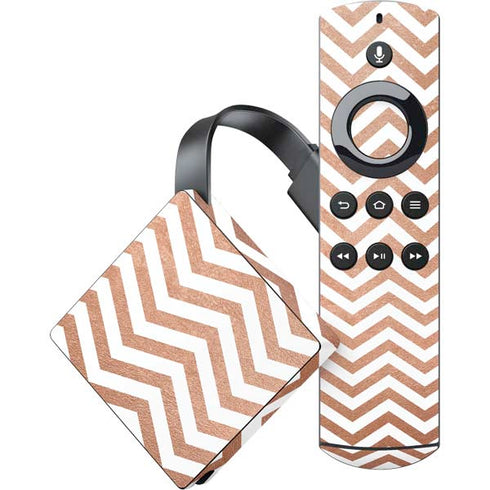 Rose Gold Chevron Amazon Fire TV Skin