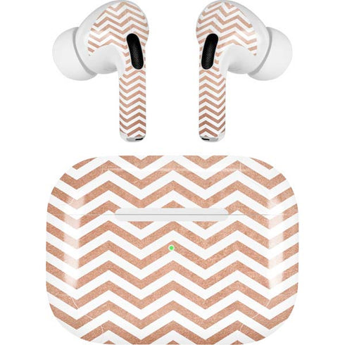 Rose Gold Chevron AirPods Skins