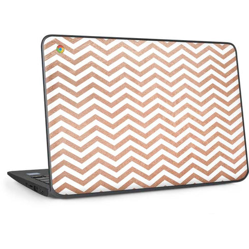 Rose Gold Chevron HP Chromebook Skin