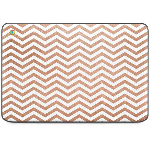 Rose Gold Chevron HP Chromebook Skin