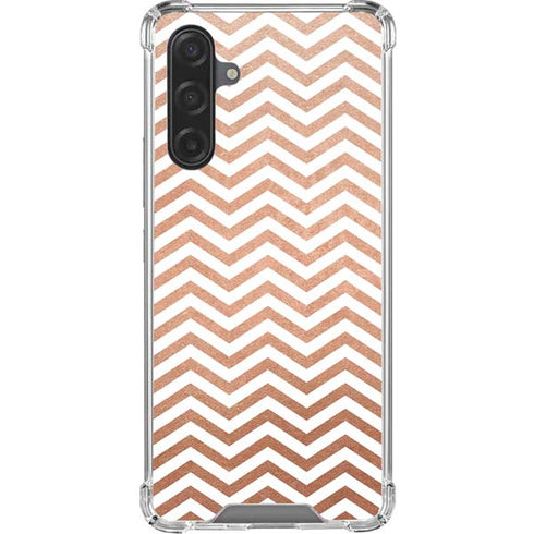Rose Gold Chevron Galaxy A17 Clear Case