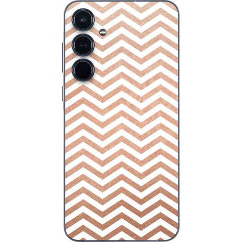 Rose Gold Chevron Galaxy A35 5G Skin