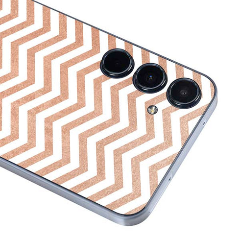 Rose Gold Chevron Galaxy A35 5G Skin