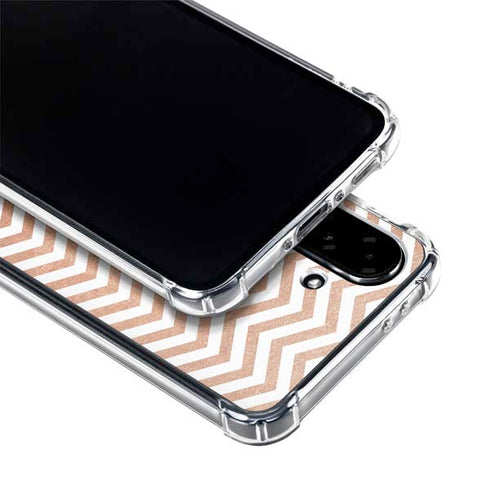 Rose Gold Chevron Galaxy A36 5G Clear Case