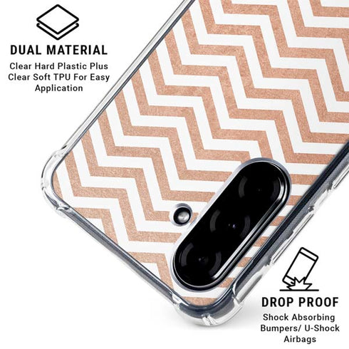 Rose Gold Chevron Galaxy A36 5G Clear Case
