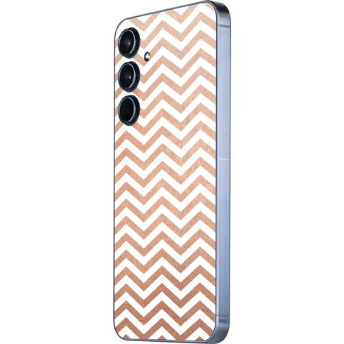 Rose Gold Chevron Galaxy A55 5G Skin