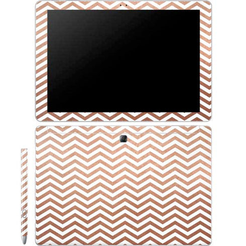 Rose Gold Chevron Galaxy Book 12in Skin