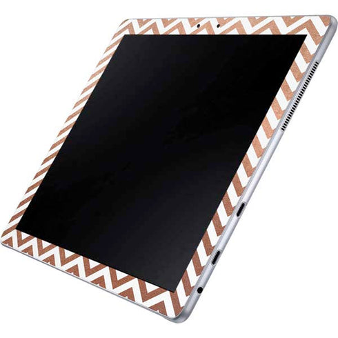 Rose Gold Chevron Galaxy Book 12in Skin