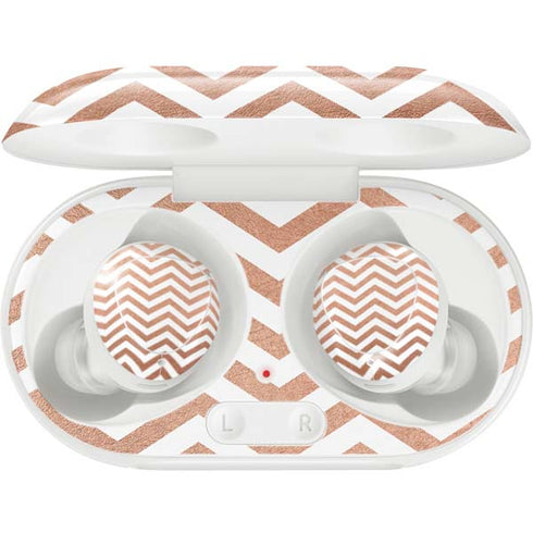 Rose Gold Chevron Galaxy Buds Plus Skin