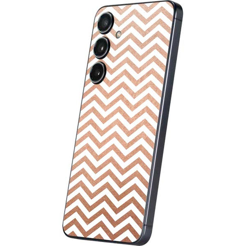 Rose Gold Chevron Galaxy S25 Skin