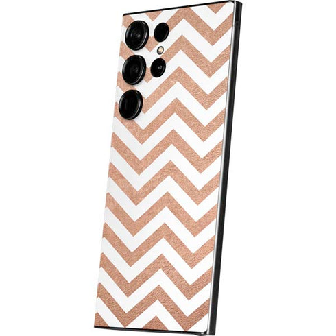 Rose Gold Chevron Galaxy S24 Ultra Skin