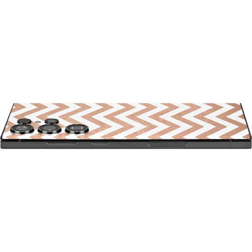 Rose Gold Chevron Galaxy S25 Ultra Skin