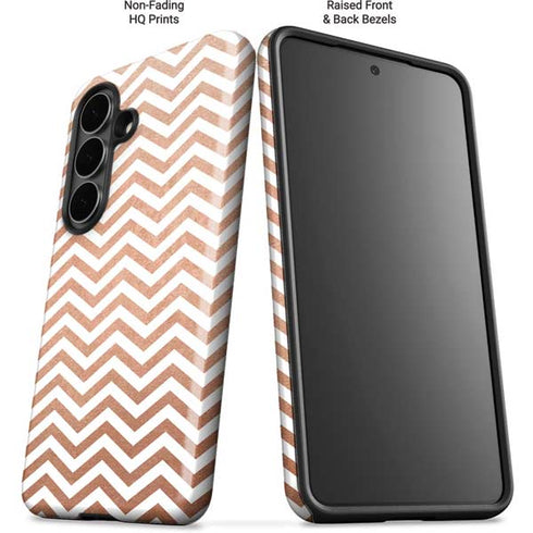 Rose Gold Chevron Galaxy S26 Impact Case