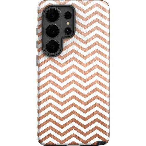 Rose Gold Chevron Galaxy S26 Ultra Impact Case