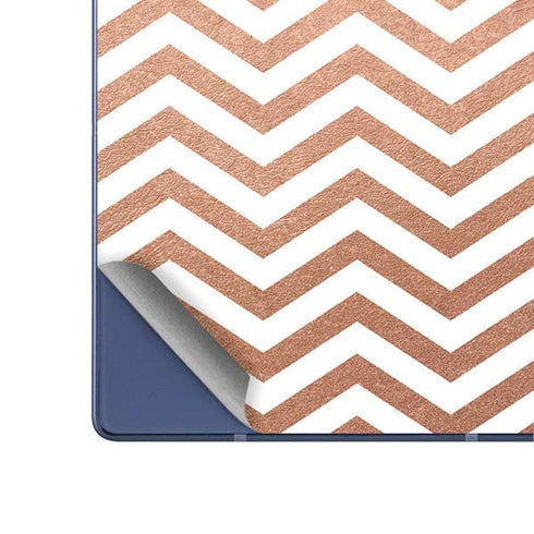 Rose Gold Chevron Galaxy Z Fold6 Skin