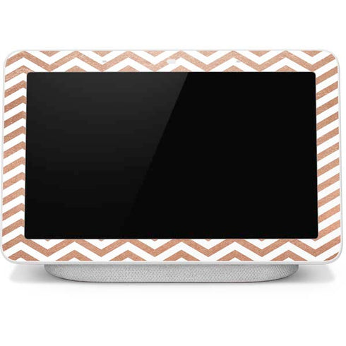 Rose Gold Chevron Google Home Hub Skin