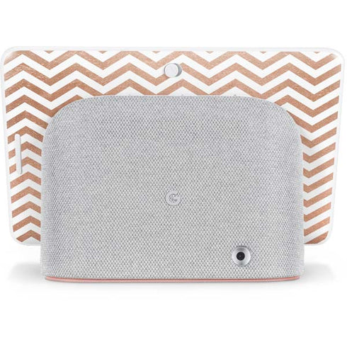 Rose Gold Chevron Google Home Hub Skin